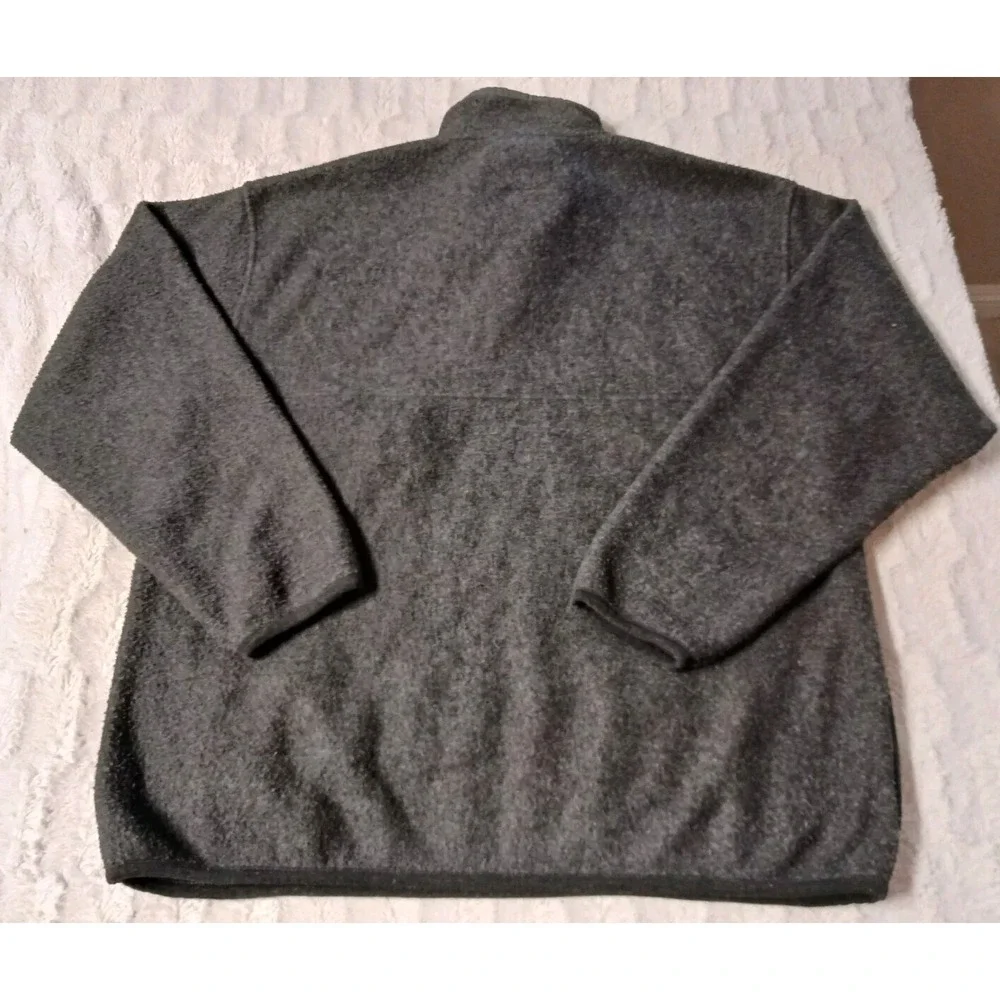 Vintage Gap Arctic Light ¼ Snap Up Fleece Pullover Sweatshirt Mens Large Gray